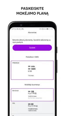 Mano Telia android App screenshot 2